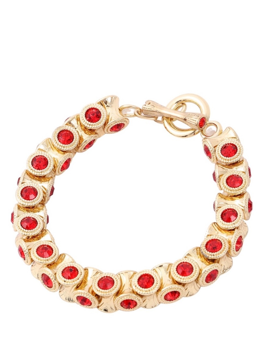 Red Austrian Crystal Stretch Bracelet